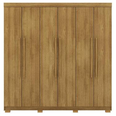Imagem de Guarda Roupa Casal 6 Portas 2 Gavetas 218 Cm 10037 Vlr Nature