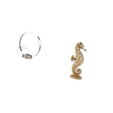 Imagem de Fenteer Elegante Suporte de Metal para Garrafas de Vinho E Escultura de Mesa em Resina Dourada para Decoração de Lareira em Armários de Escritório, Quarto E S