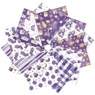 Imagem de 24 folhas de papel para scrapbook de Natal, dupla face, boneco de neve, floco de neve, padrão de pão de gengibre, papel cartolina branco, roxo, decoração de Natal, dobrado, plano para fazer cartões