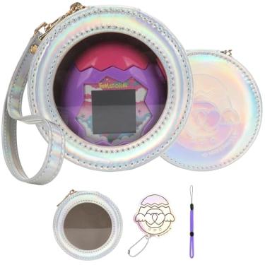 Imagem de YouKnow Travel Case for Tamagotchi Paradise Electronic Virtual Pet Game Machine with Detachable Wrist Strap (Only Case) (Silver White)
