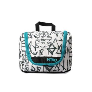 Imagem de Necessaire Nitro TravelKit Branco Estampado Yes Organizadora com Gancho e Compartimentos Internos