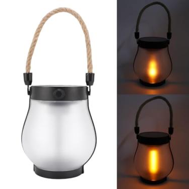 Imagem de ASHATA Lanterna Solar, Luz do Jardim LED à Prova de Chuva Com Alça de Corda de Cânhamo e 2 Modos de Iluminação, para o Caminho do Pátio de Acampamento Ao Ar Livre Caminho