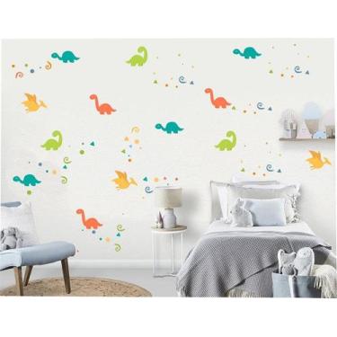 Imagem de Adesivo Infantil Dinossauros Coloridos - 25 Peças de 10 a 15cm - no-br