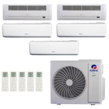 Imagem de Ar-Condicionado Multi Split Inverter R-32 Gree 48.000 (3x Evap HW 9.000 + 2x Evap Cassete 1 Via 22.000) Quente/Frio 220V