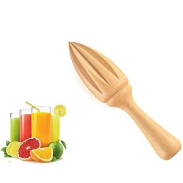 Imagem de Espremedor de citrinos de madeira, espremedor de limão cítrico manual, espremedor de frutas portátil, ferramenta de suco de cozinha, alargador manual de suco de laranja e limão para uso diário em casa