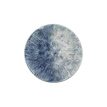 Imagem de Prato de serviço prato de jantar redondo de 8/10 polegadas prato de comida ocidental de cerâmica criativa prato de bife louça doméstica prato plano pratos rasos (cor: E, tamanho: 25,4 cm)