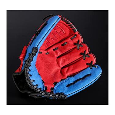 Imagem de Luva de beisebol luvas de bater de beisebol homens crianças couro direito luva de beisebol Softball prática mão desportos entretenimento luvas e luvas de beisebol (cor: 11,5 Inc