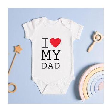 Imagem de Body Personalizado Bebê I Love My Dad - Baby da Moda