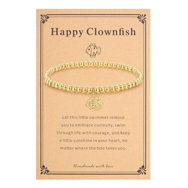 Imagem de morniface Pulseira feminina com contas banhadas a ouro 14 K, pulseira elástica com pingentes de ouro, delicada pulseira elástica feita à mão, joias de ouro modernas, presente, Medium, Aço inoxidável