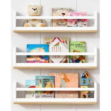 Imagem de Prateleiras de livros flutuantes Harwaya Nursery for Kids, conjunto de