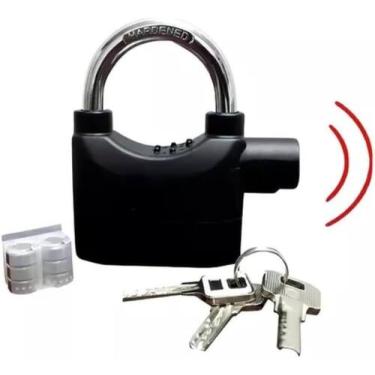 Imagem de Super Cadeado Antifurto Alarme Prova D'agua Bicicleta Moto Lk-bl16 3 c