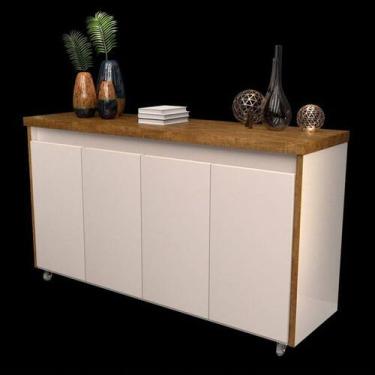 Imagem de Balcão Buffet Aparador Maria  - Minas Plac, Off/Canela