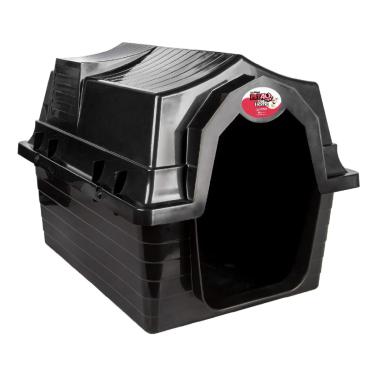 Imagem de Casa Casinha Pet Cachorro Cães Gatos Pequeno Porte Nº2 Preta