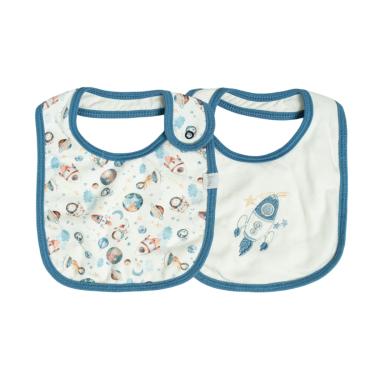 Imagem de Kit Com 2 Babadores Bebê Menino Espacial Azul - Hug