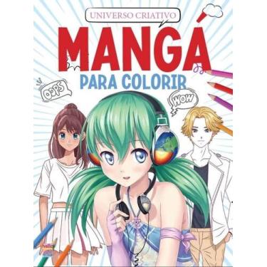 Imagem de Mangá Para Colorir - Universo Criativo - Vermelho - Pe Da Letra
