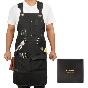 Imagem de Avental de oficina BRITEREE Woodworking Shop com 9 bolsos para ferrame