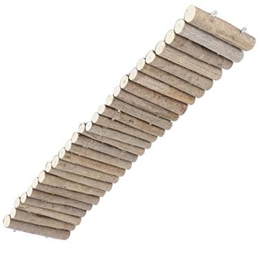 Imagem de Zhjvihx Brinquedo de Ponte de de Hamster, Brinquedo de Roedores Ambientalmente Ponte de Madeira de Hamster para Pequenos Animais para Isolar Animais de Estimação para Mastigar e Brincar (30cm