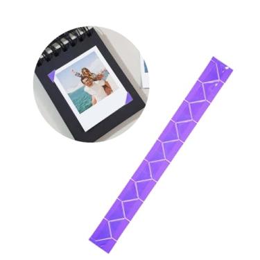 Imagem de Cantoneira Adesiva para Fotos e Scrapbook Roxo 17 Unidades