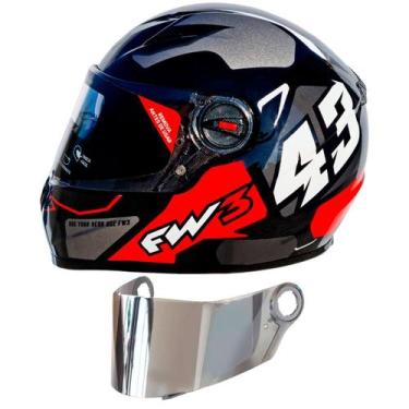 Imagem de Capacete Fw3 Gtx 43 Grafite Fechado Com Oculos Interno + Viseira Croma
