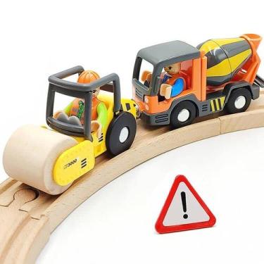 Imagem de Conjunto de acessórios para trilhos de trem de madeira Rescue Roller T