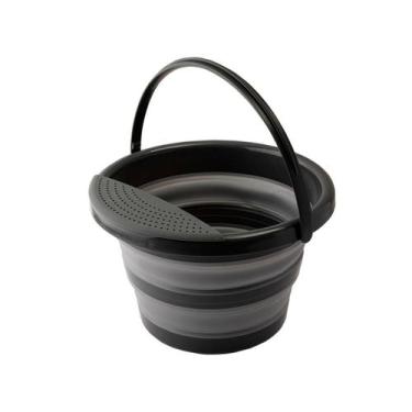 Imagem de Balde Retrátil 6,7 Litros com Alça e Bico Escorredor Dobrável para Lav