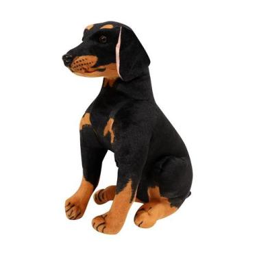 Imagem de Boneca de brinquedo de pelúcia realista Rottweiler Soft Stuffed 40cm -