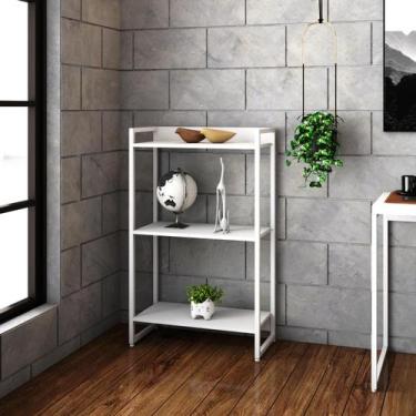 Imagem de Estante Dynamica 60X30X104cm C/03 Prateleiras Estrutura Branca - Compa