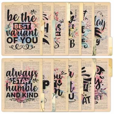 Imagem de PARTH IMPEX Pacote com 12 pastas de arquivo decorativas, aba cortada de 1/3 com posições variadas, suportes de papel tamanho carta (23,8 cm x 29,8 cm) acabamento fosco laminado para trabalho escolar