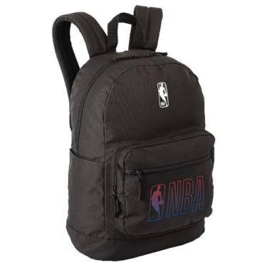 Imagem de Mochila Escolar Passeio Casual Grande Sestini Nba Star Oficial Preto