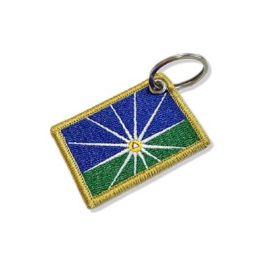 Imagem de BC0011-011 Bandeira Uberlândia MG Patch Bordado 5,7 x 3,8cm (C) Chaveiro.)