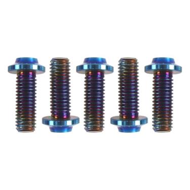 Imagem de Parafusos de montagem de rotores de discos de freio dianteiro Arashi para Yamaha MT03 FZ03 2016-2021, YZF R3 2015-2021, R3 ABS 2017-2021 Parafusos Torx cônicos de titânio M8x22 Azul 3 peças