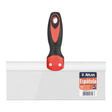 Imagem de Atlas - Espátula de 10" Retangular de Inox para Drywall com Lâmina em Ângulo Reto