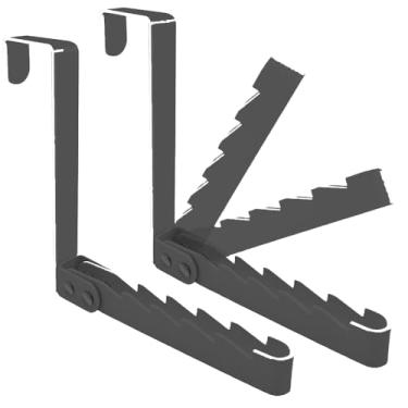 Imagem de luoqiuuu Pacote com 2 ganchos sobre a porta, cabide dobrável preto sobre a porta para lavanderia, cabide para cabide de porta 10 kg, suporte de carga, pequeno escorredor de roupas portátil