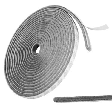 Imagem de Vedação Janela Contra Intempéries 5m, 0,9x0,4cm Tira Vedação Porta Autoadesiva à Prova Som para Isolamento Inverno e Redução Ruído Preenchimento Vão Porta e Janela (Cinza)