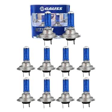 Imagem de Kit 10 Lâmpada Super Branca H7 12V 55W Lâmpada Branca Gl61H7