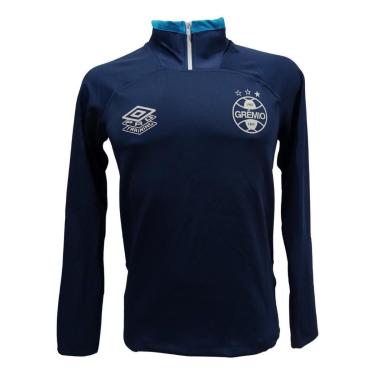Imagem de Blusa Blusão Moletom Umbro Grêmio Treino Comissão 2025 Azul-Masculino