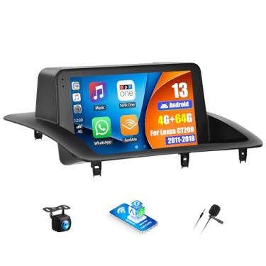 Imagem de SIXWIN 4G + 64G Android 13 estéreo automotivo para Lexus CT200 2011-2018 tela sensível ao toque de 9 polegadas com CarPlay Android Auto Mirror Link UI Bluetooth FM Navegação GPS WiFi FM SWC Shot Cut