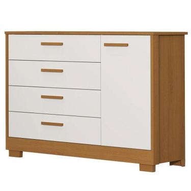 Imagem de Cômoda Infantil Zaki Com Porta Branco Acetinado Savana - Reller