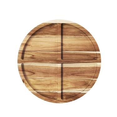 Imagem de Petisqueira De Madeira Redonda Com 4 Divisões - Stolf