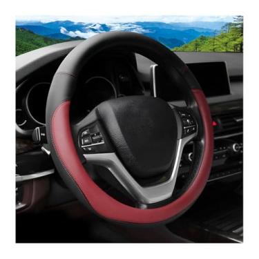 Imagem de FALVFUN Capa de volante de carro, 36,8 cm - 38,1 cm, protetor de volante de veículo esportivo, macio, respirável, acessórios de decoração de interiores automotivos, universal para SUV Truck Sedan