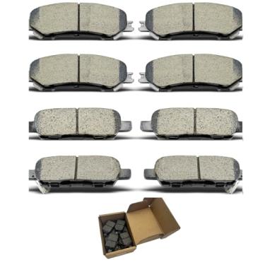 Imagem de Pastilhas de freio para Nissan Rogue 2 modelos de assentos 2014 2015 2016 2017 2018 2019, dianteiros e traseiros, 8 peças de cerâmica D905 D1737 CCETCHMASS