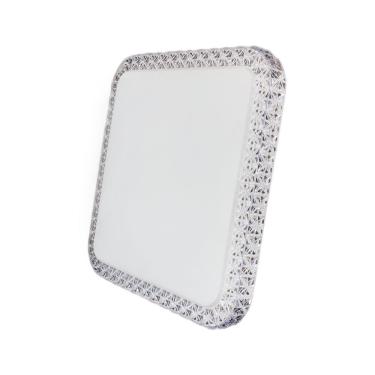 Imagem de Luminária Plafon Cristal Led Sobrepor Quadrado 18w 3000k Demi 13432