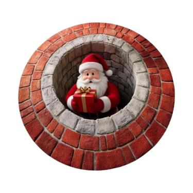 Imagem de Llazsybz Tapete redondo para porta, tapete de Natal para escritório, sala de jantar e sala de estar, S