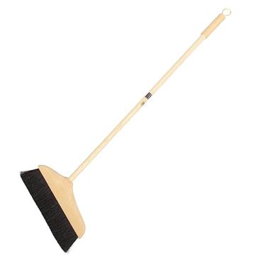 Imagem de ULTECHNOVO Home Vassoura de crina de cavalo, cabo de aço inoxidável, cabo longo, antiestática, vassoura de carpete