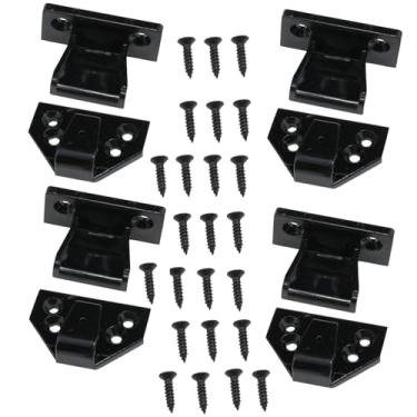 Imagem de zutisay 4 conjuntos de armários falsos com grampos frontais de gaveta com parafusos 1,88 × 0,208 cm para instalação de armário de placa de madeira e conexão de coluna romana