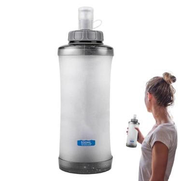 Imagem de Garrafa de água dobrável – Colete de corrida de 500 ml, acessórios para atividades ao ar livre, saco de bebida para acampamento, cantinas de hidratação para caminhada para academia