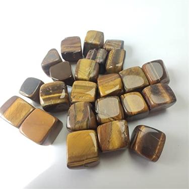 Imagem de Home Collections 1 pç/100 G Pedra quadrada olho de tigre natural pedra cristal cascalho pedras naturais decoração decoração decoração artigo (cor: 1 peça)
