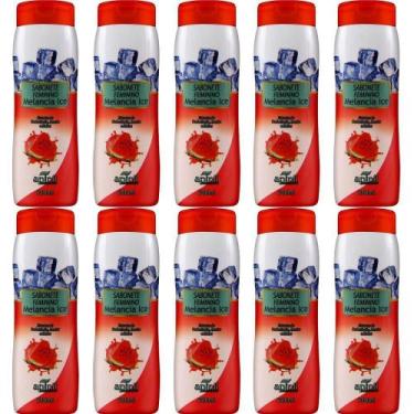 Imagem de Kit 10 Sabonete Líquido Feminino Melancia Ice Aroeira - Apinil