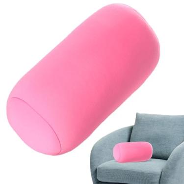Imagem de Travesseiro de tubo de microcontas para viagem E-ssentials almofada cilíndrica saco de feijão travesseiro pescoço braço suporte traseiro para avião reclinável dormir
