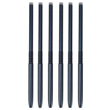 Imagem de Conjunto de pincéis de forro de unhas ultra fino profissional kit de escova de pintura arte do prego para salão de beleza casa diy entusiastas tubo de alumínio lã de náilon 6 pçs (Azul)